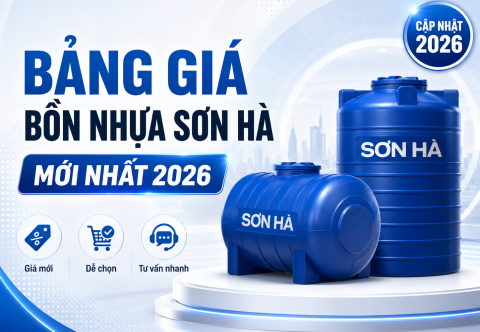Bảng giá bồn nước nhựa Sơn Hà mới nhất 2026