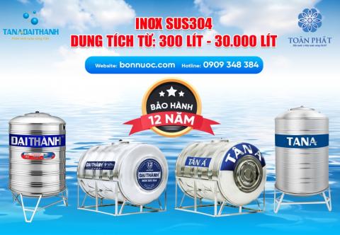 Đại lý bán bồn nước tại Buôn Hồ, Đắk Lắk. Bồn nước inox Tân Á Đại Thành chính hãng giá rẻ