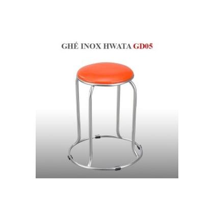Ghế Đẩu Inox Mặt Simili GD08 thấp