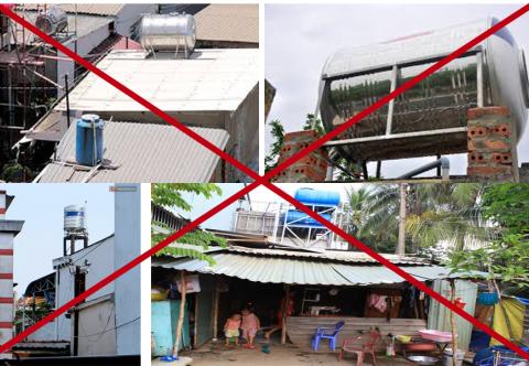 Lắp bồn nước ở vị trí nào là an toàn và đúng cách