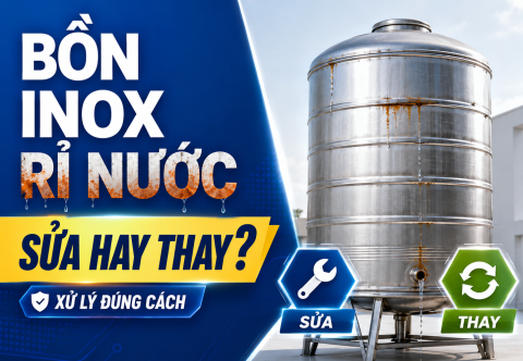 Xử lý bồn inox bị rỉ nước: Khi nào sửa hay thay?