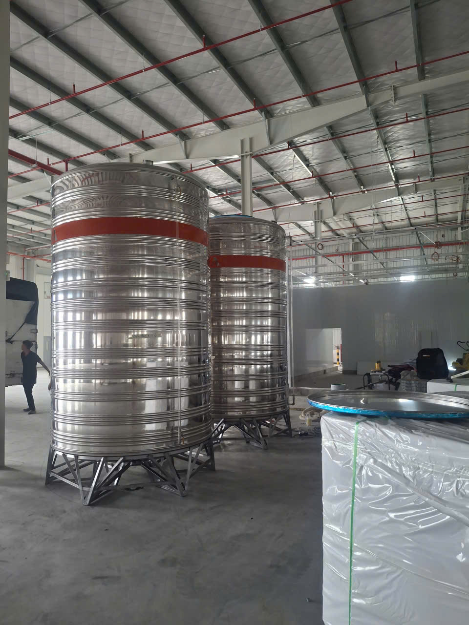 Bồn nước inox công nghiệp 12000L đứng 12 khối
