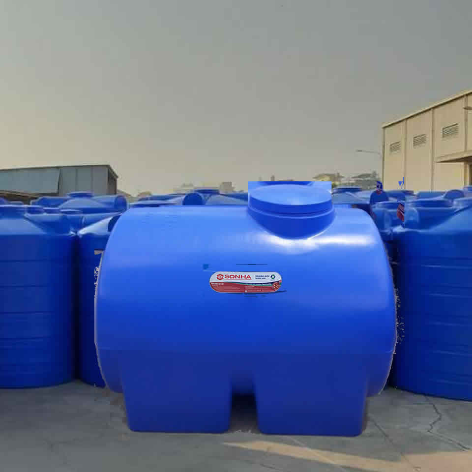 Bồn nhựa 1000L ngang chính hãng nhiều thương hiệu
