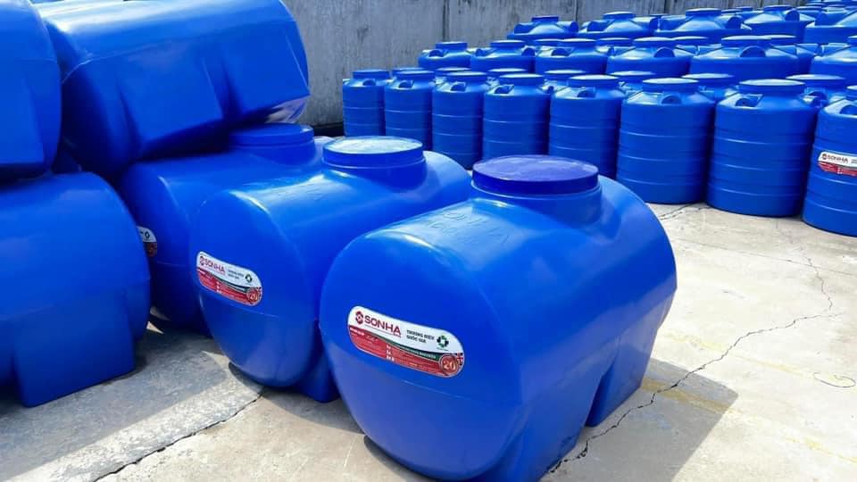 Cấu tạo bồn nước nhựa 1000L ngang