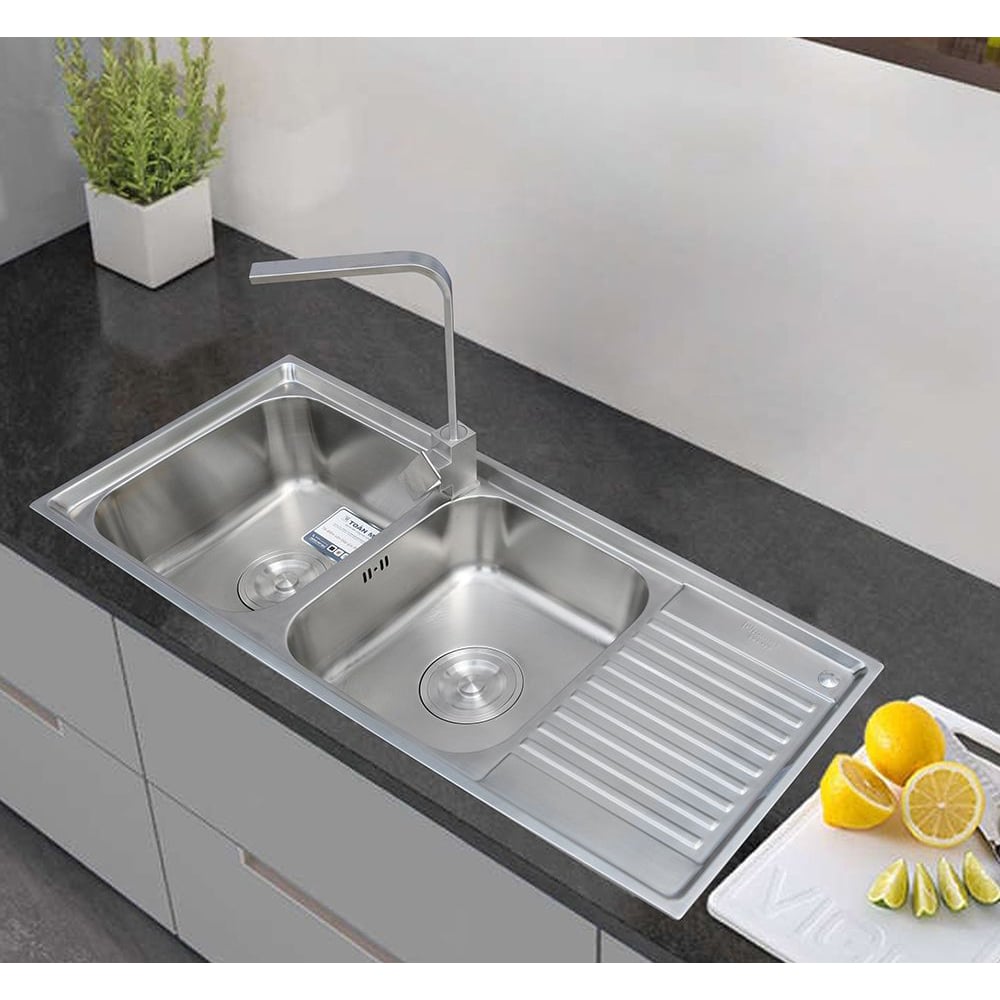 Kho chậu rửa bát inox 2 hố chính hãng tại Toàn Phát