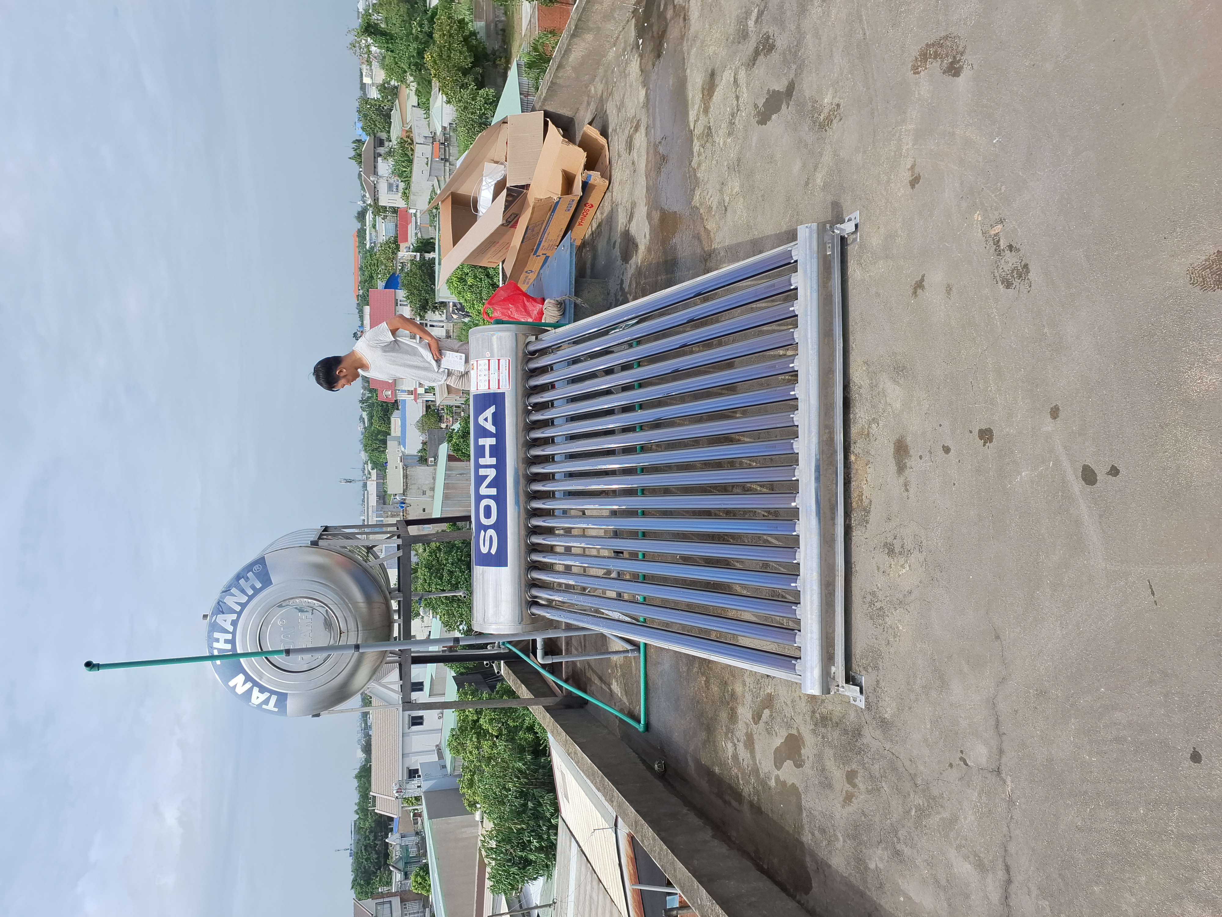 Kho máy năng lượng mặt trời 120L chính hãng