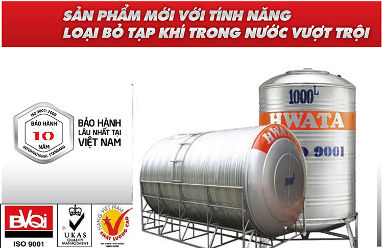 Sản phẩm bồn nước inox Hwata 
