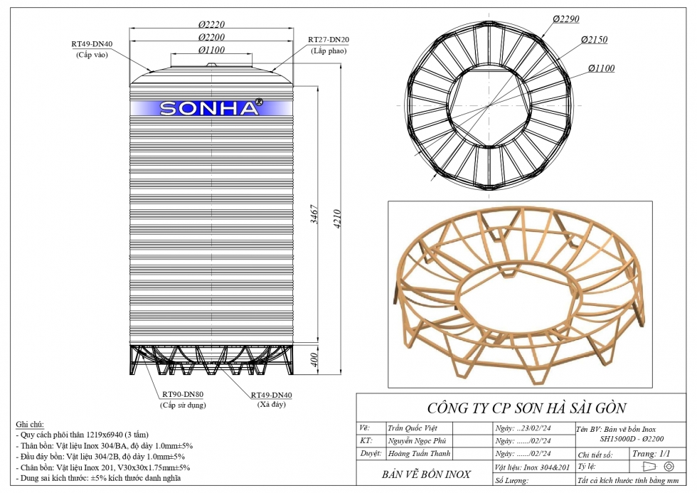 ban ve bon nuoc inox 15 khoi dung son ha