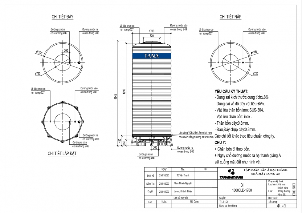 bang ve bon nuoc inox dai thanh 10000l dung