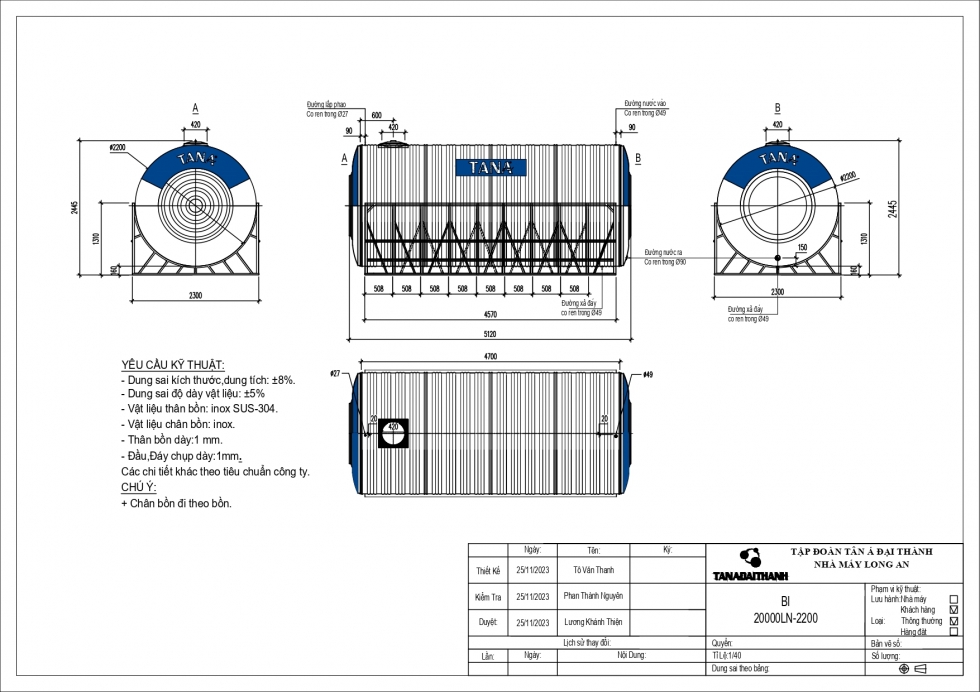 bang ve bon nuoc inox dai thanh 20000l ngang