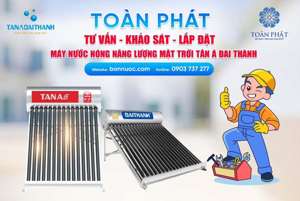 toan phat lap dat may nuoc nong nang luong mat troi dai thanh