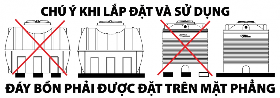 Lưu ý khi lắp đặt bồn nước nhựa Đại Thành 1000 Lít